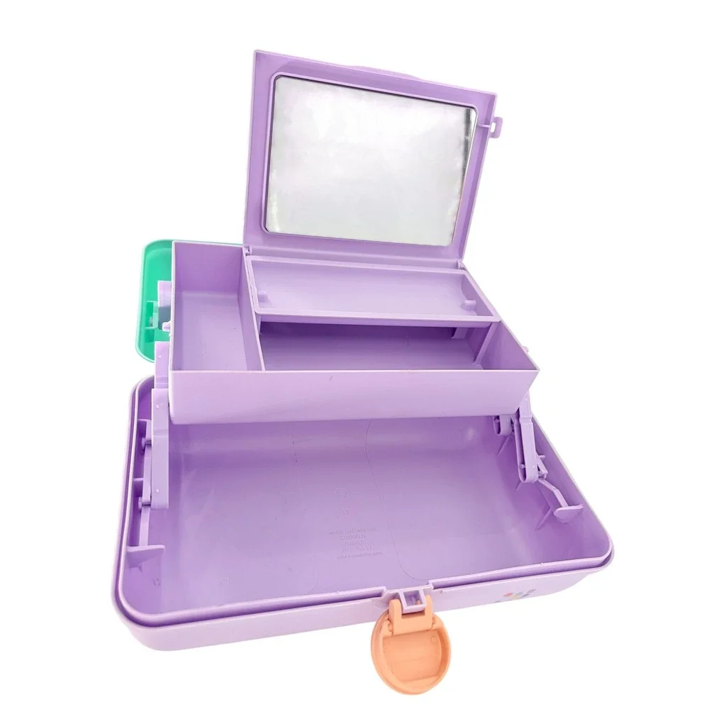 Vintage Caboodles Makeup Case 5626 Girls Medium Purple Mint 90s On-The-Go Girl